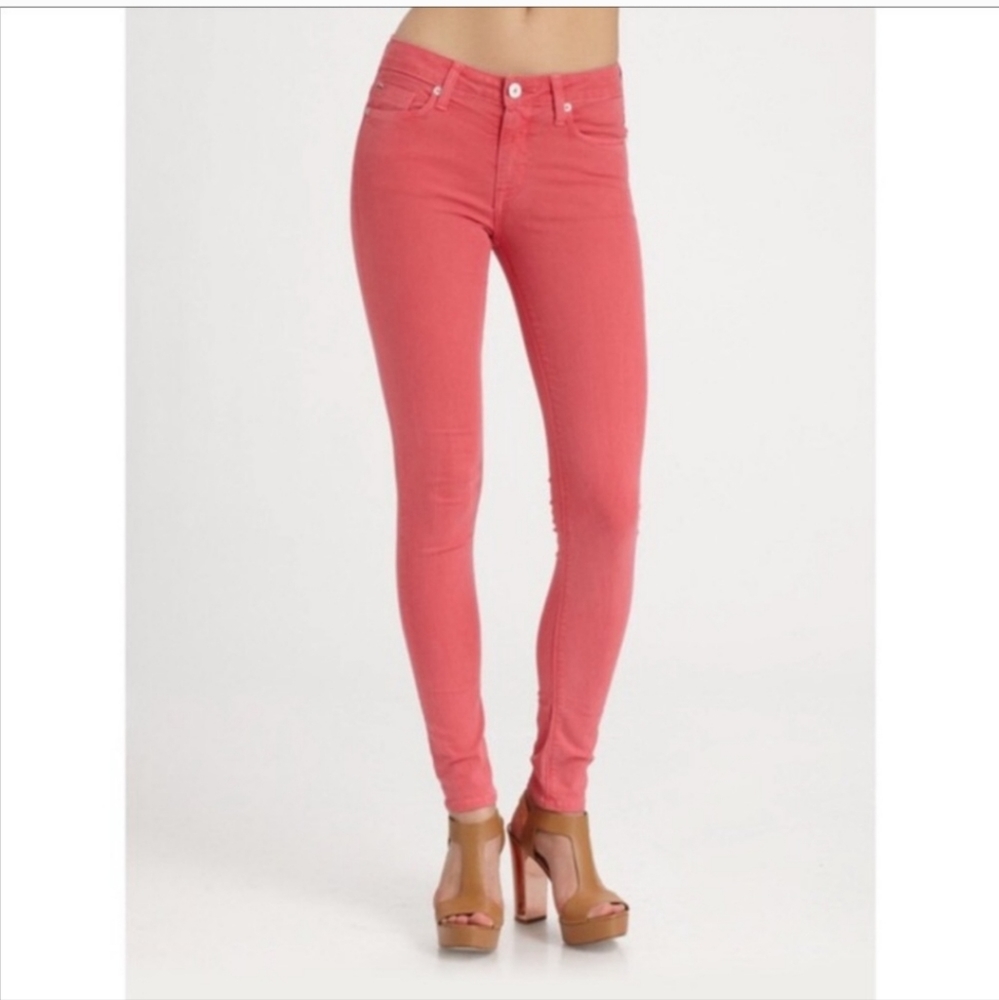 HUDSON Nico Mid-rise Super Skinny Jeans Tangerine Size 26